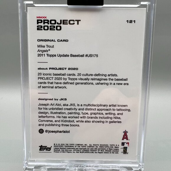 Topps Project 2020 #121 2011 Mike Trout JK5 Baseball Card Los Angeles Angels MLB - Picture 4 of 6
